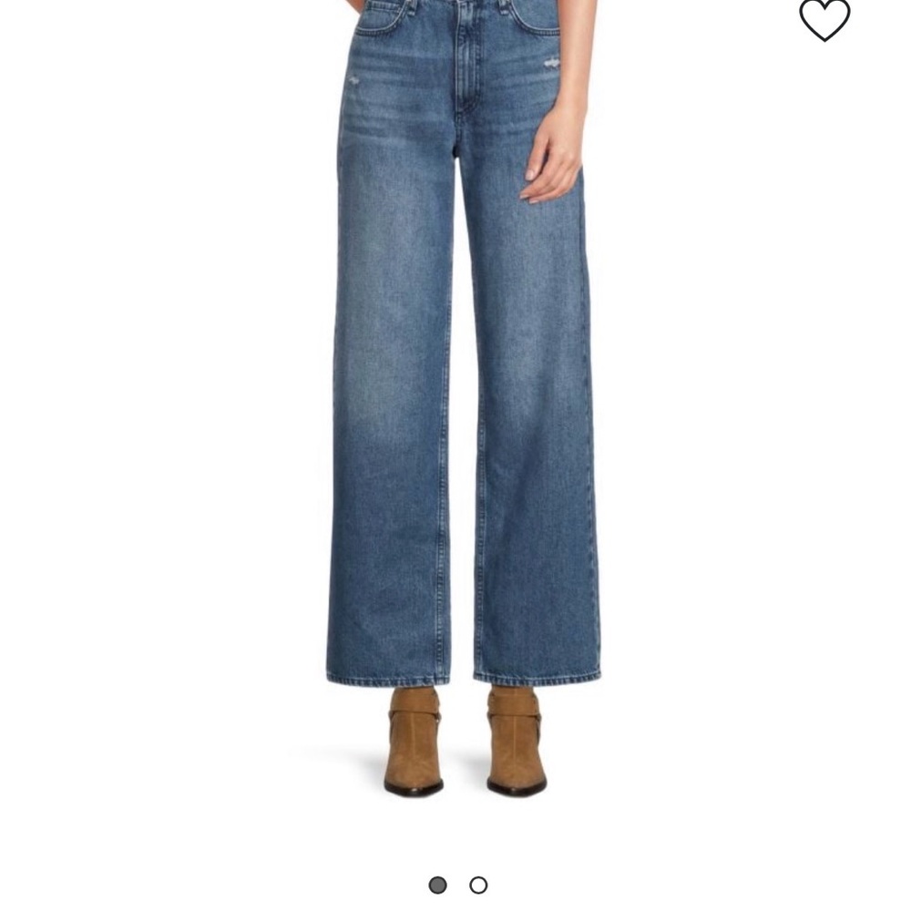 rag & bone Blue Wide Leg Jeans